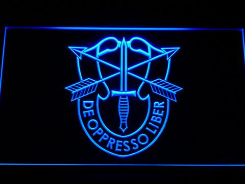 US Army Special Forces De Oppreso Liber LED Neon Sign
